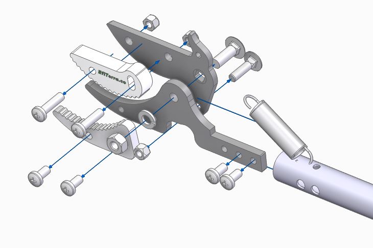 CAD model of Efiterra harvesting shears